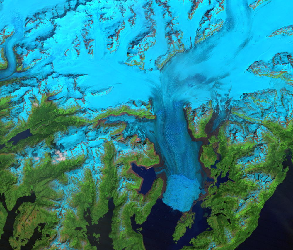 June 26, 1989, Landsat 4 (path/row 67/17) — Columbia Glacier, Alaska, USA