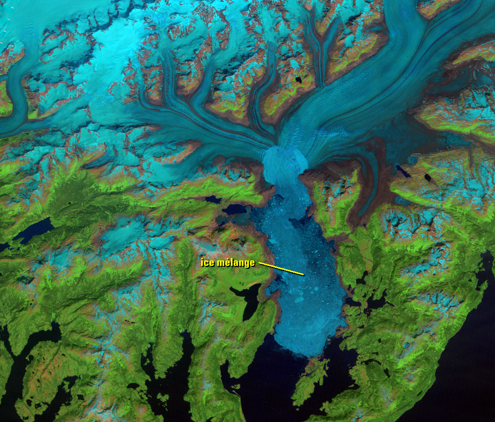 July 4, 2009, Landsat 5 (path/row 66/17) — Columbia Glacier, Alaska, USA