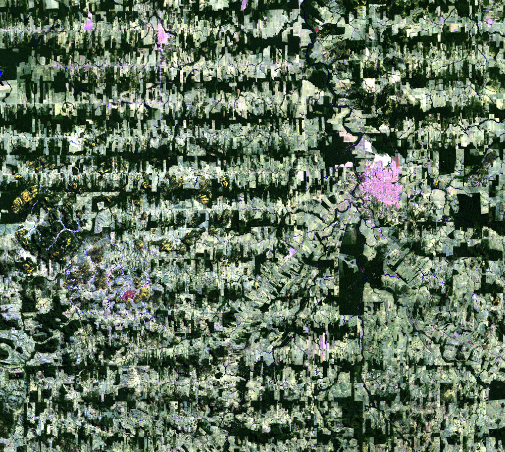 July 5, 2011, Landsat 5 (path/row 232/67) — Ariquemes, Brazil