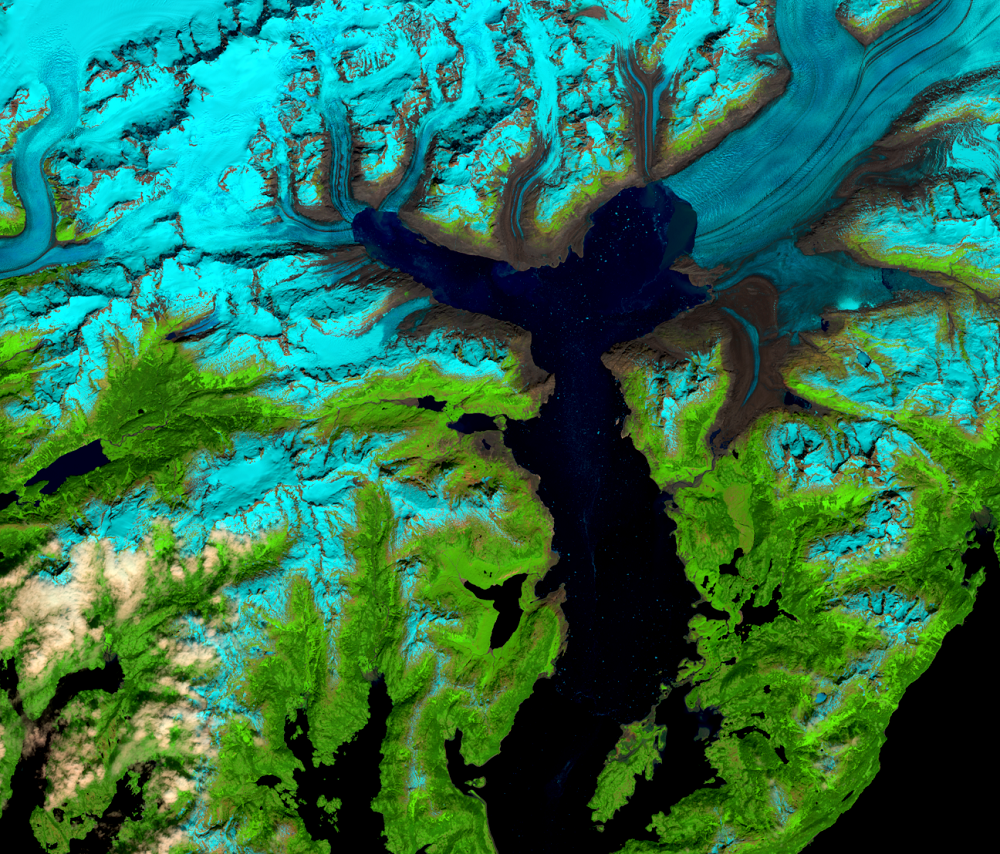 June 21, 2019, Landsat 8 (path/row 67/17) — Columbia Glacier, Alaska, USA