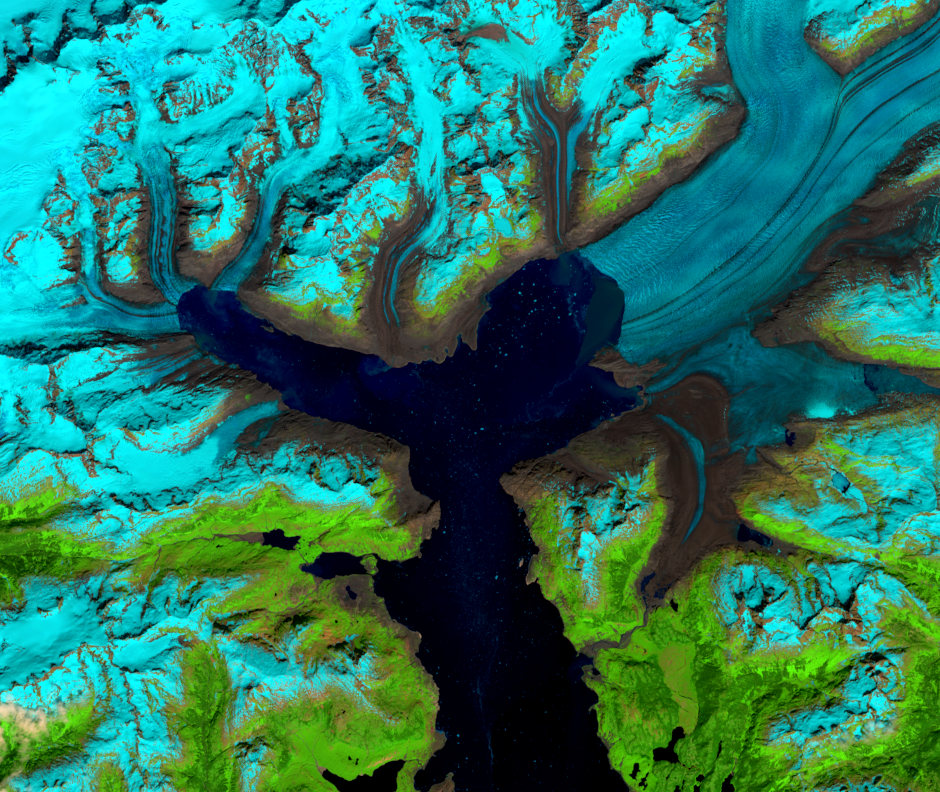 June 21, 2019, Landsat 8 (path/row 67/17) — Columbia Glacier, Alaska, USA