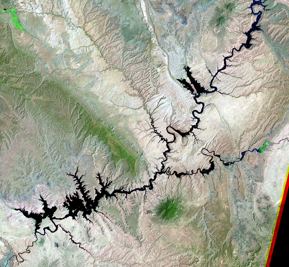 June 27, 1993, Landsat 5 (path/row 37/34) — Lake Powell, Utah and Arizona, USA