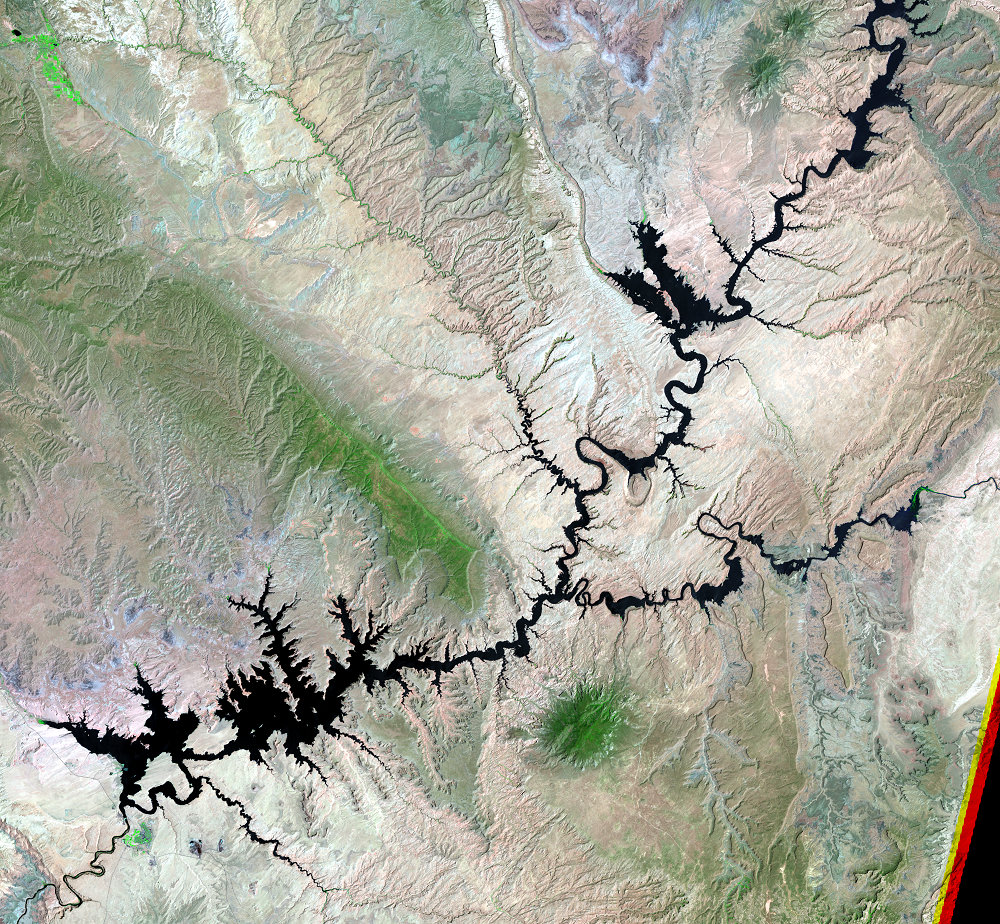 June 25, 1998, Landsat 5 (path/row 37/34) — Lake Powell, Utah and Arizona, USA