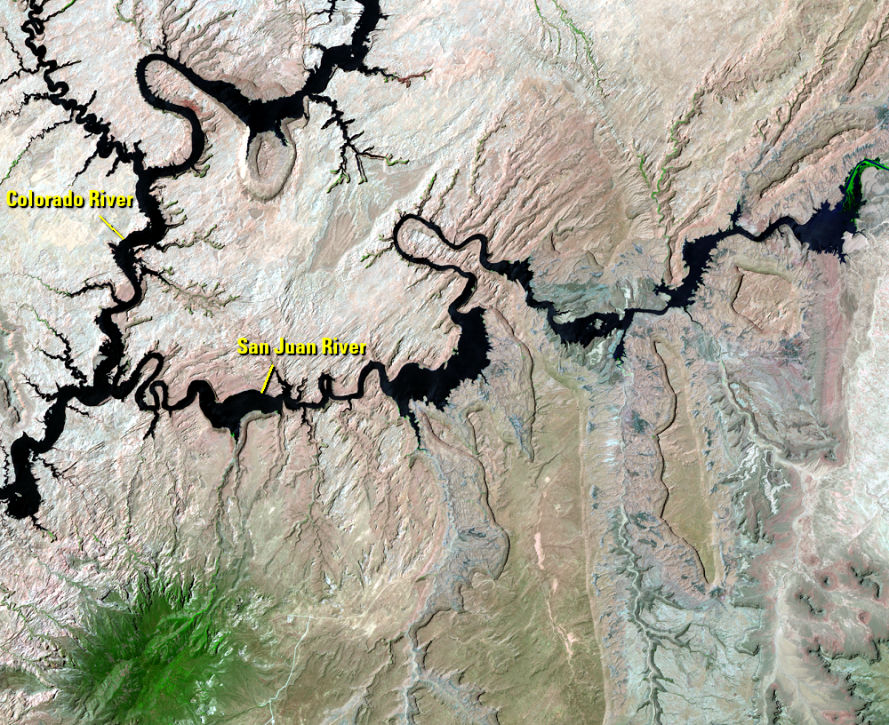June 25, 1998, Landsat 5 (path/row 37/34) — San Juan River, Utah, USA