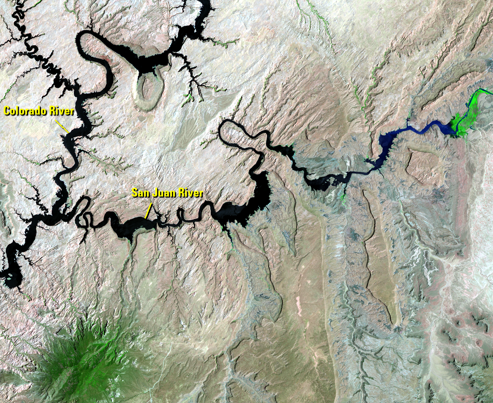 June 27, 1993, Landsat 5 (path/row 37/34) — San Juan River, Utah, USA