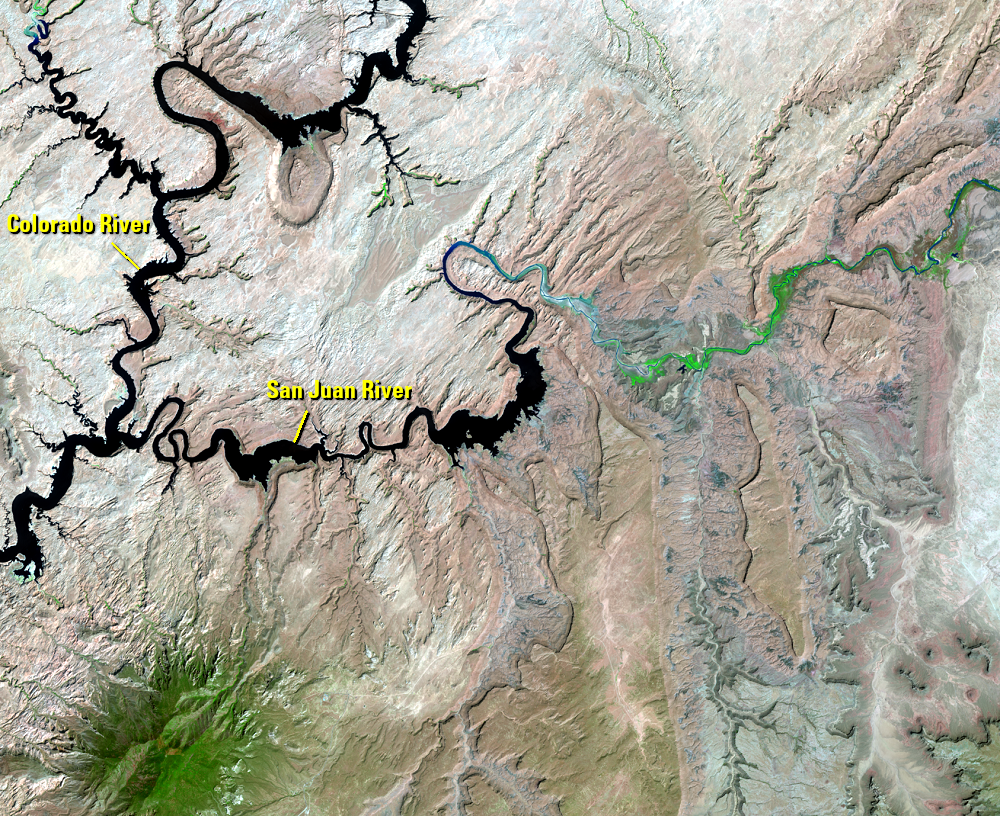 Aug. 19, 2018, Landsat 8 (path/row 37/34) — San Juan River, Utah, USA