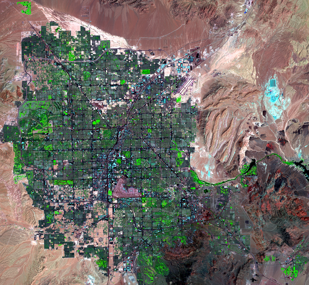 Aug. 9, 2021, Landsat 8 (path/row 39/35) — Las Vegas, Nevada, USA