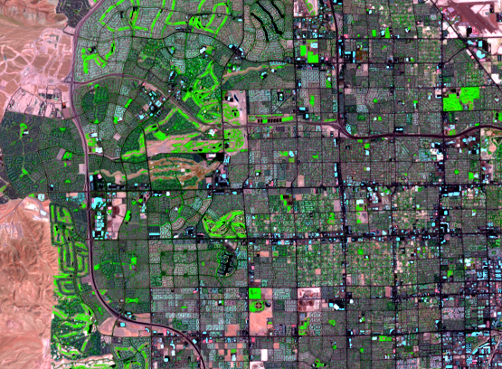 Aug. 9, 2021, Landsat 8 (path/row 39/35) — western Las Vegas, Nevada, USA