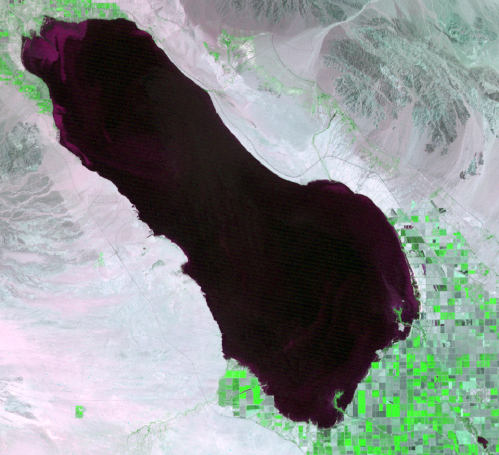 July 16, 1973, Landsat 1 (path/row 42/37) — Salton Sea, California, USA