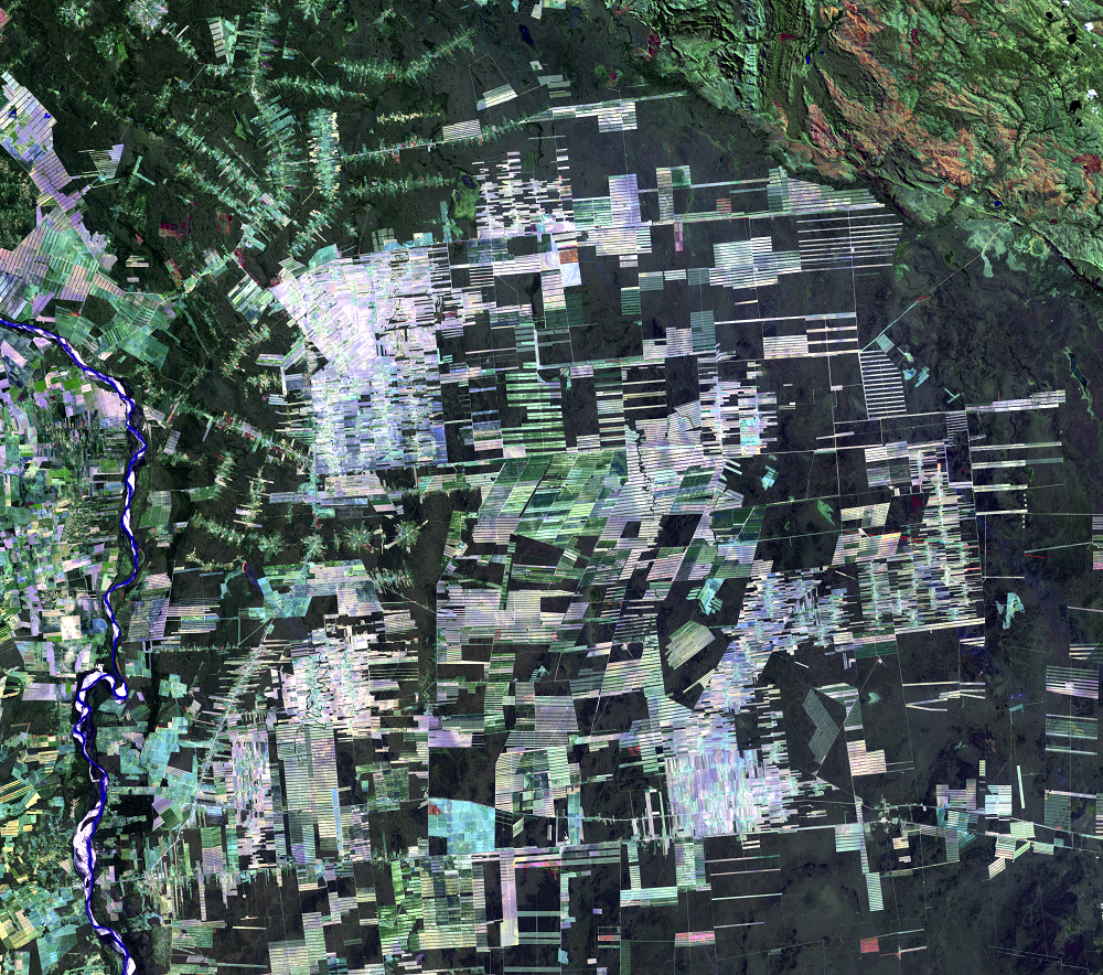 July 27, 1995, Landsat 5 (path/row 230/72) — Deforestation, Santa Cruz, Bolivia