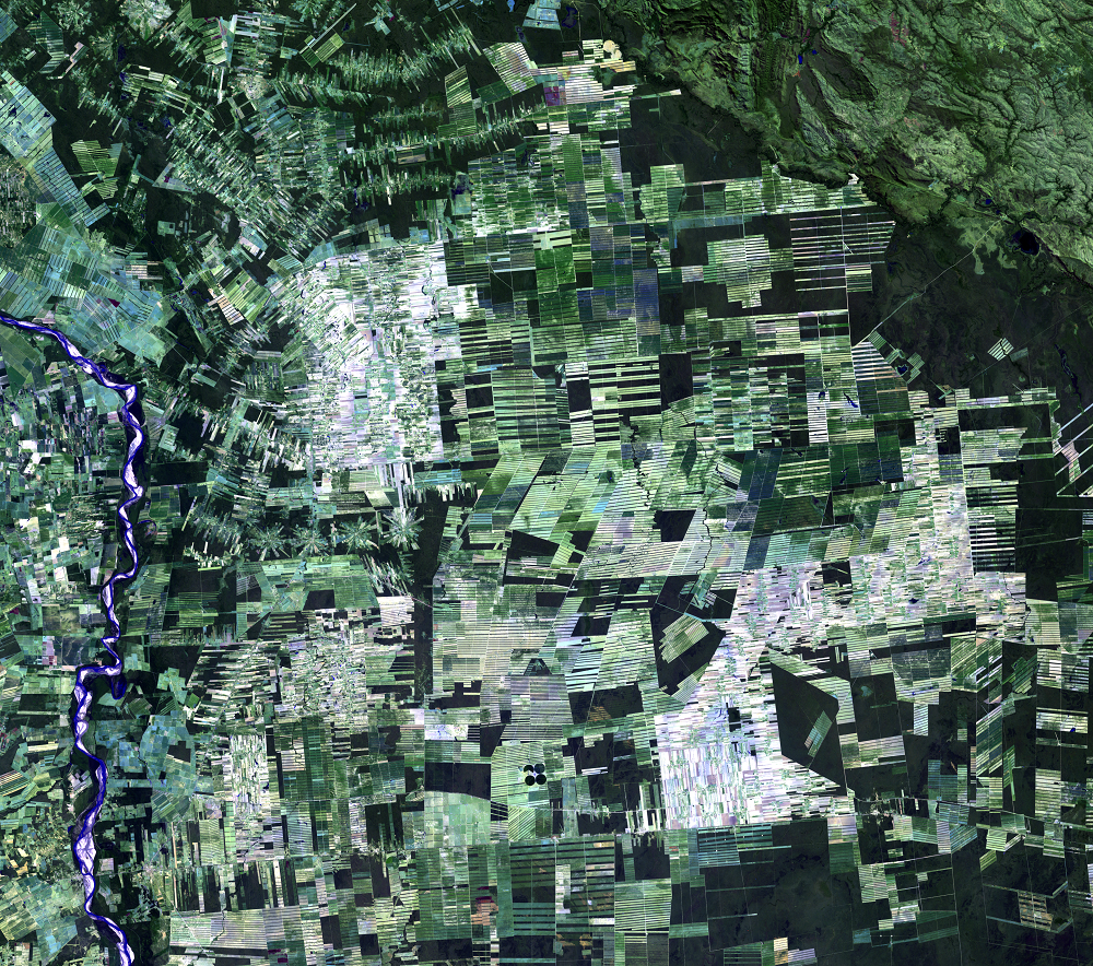 Aug. 1, 2000, Landsat 7 (path/row 230/72) — Deforestation, Santa Cruz, Bolivia