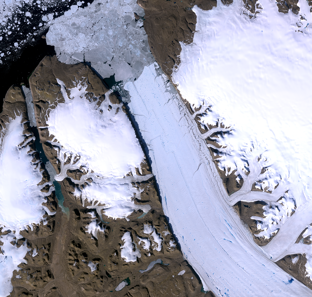 Aug. 5, 2006, Landsat 5 (path/row 42/1) — Petermann Glacier, Greenland