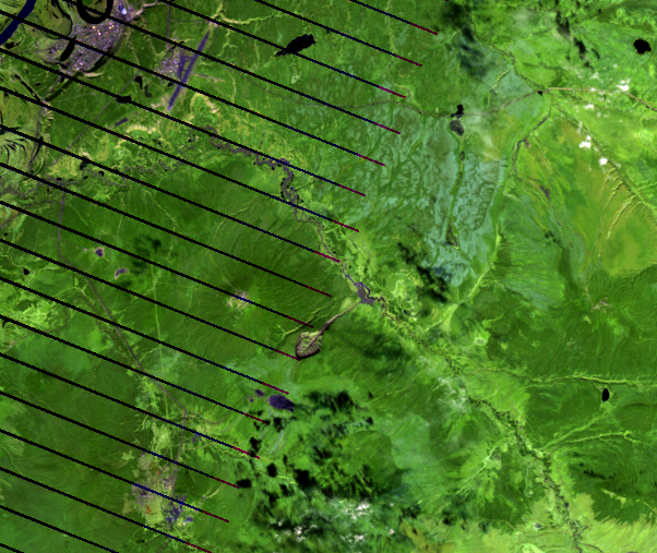 June 15, 2010, Landsat 7 (path/row 121/13) — Batagaika Crater, Russia