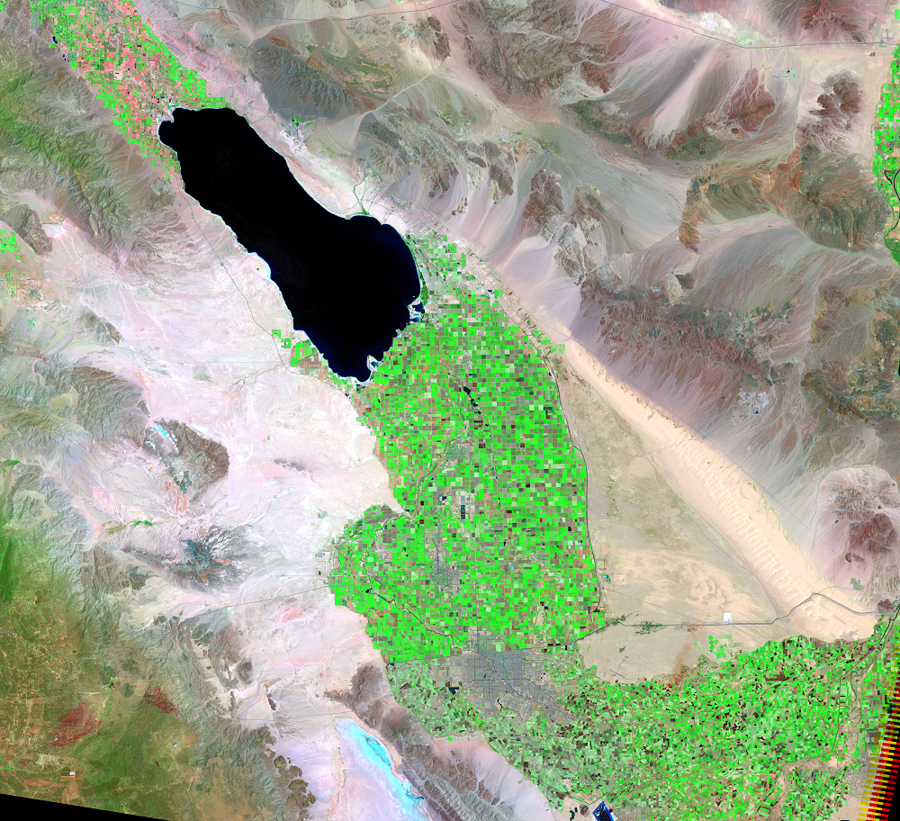June 27, 2011, Landsat 5 (path/row 39/37) — Imperial Valley, California, USA