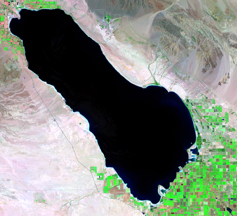 June 27, 2011, Landsat 5 (path/row 39/37) — Salton Sea, California, USA