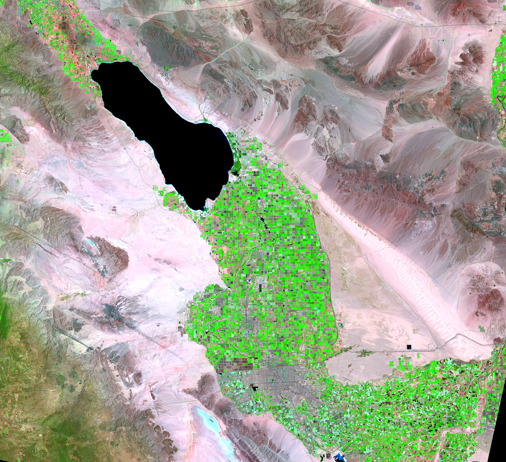 July 3, 2019, Landsat 8 (path/row 39/37) — Imperial Valley, California, USA