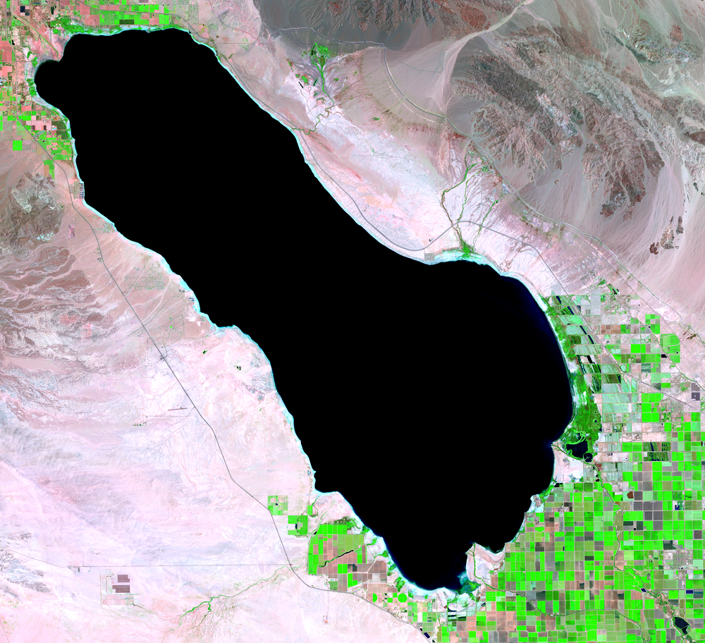 July 3, 2019, Landsat 8 (path/row 39/37) — Salton Sea, California, USA