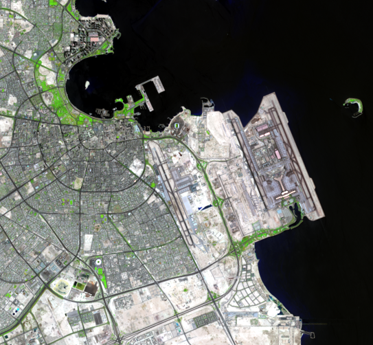Sep. 15, 2021, Landsat 8 (path/row 163/42) — Hamad International Airport, Doha, Qatar