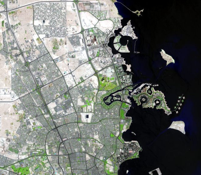 Sep. 15, 2021, Landsat 8 (path/row 163/42) — The Pearl-Qatar, Doha, Qatar