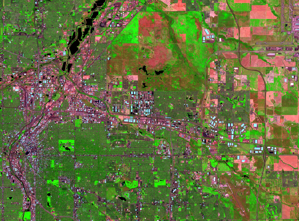 June 12, 2021, Landsat 8 (path/row 33/32) — Stapleton Airport, Denver, CO, USA