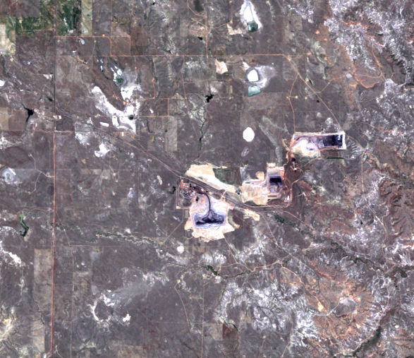 June 29, 1984, Landsat 5 (path/row 34/30) — Mining process in the Powder River Basin, Wyoming, USA