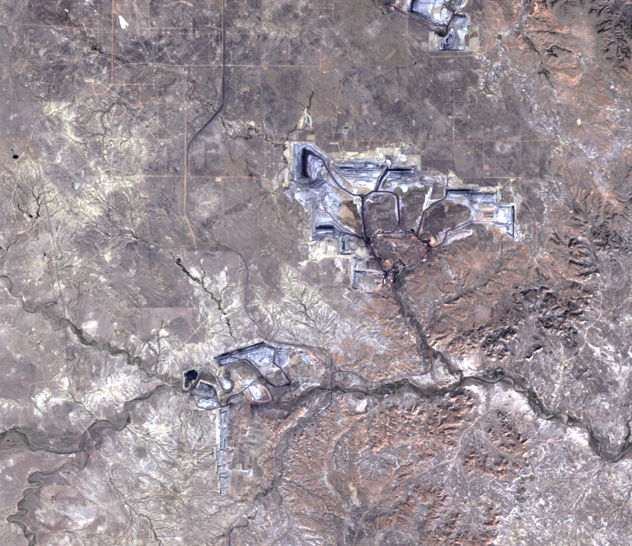 Sept. 22, 2003, Landsat 5 (path/row 34/30) — North Antelope Rochelle Complex Mines, Wyoming, USA
