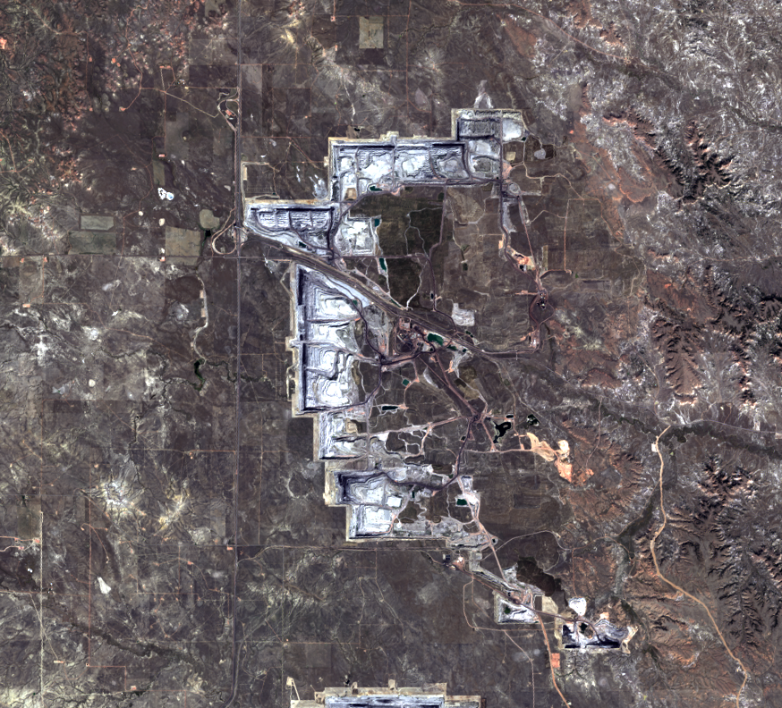 Sept. 20, 2014, Landsat 8 (path/row 34/30) — Black Thunder Mine, Wyoming, USA