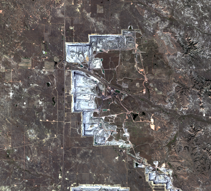Sept. 18, 2019, Landsat 8 (path/row 34/30) — Black Thunder Mine, Wyoming, USA