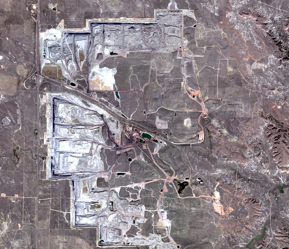 Sept. 18, 2021, Sentinel-2A — Mining process in the Powder River Basin, Wyoming, USA