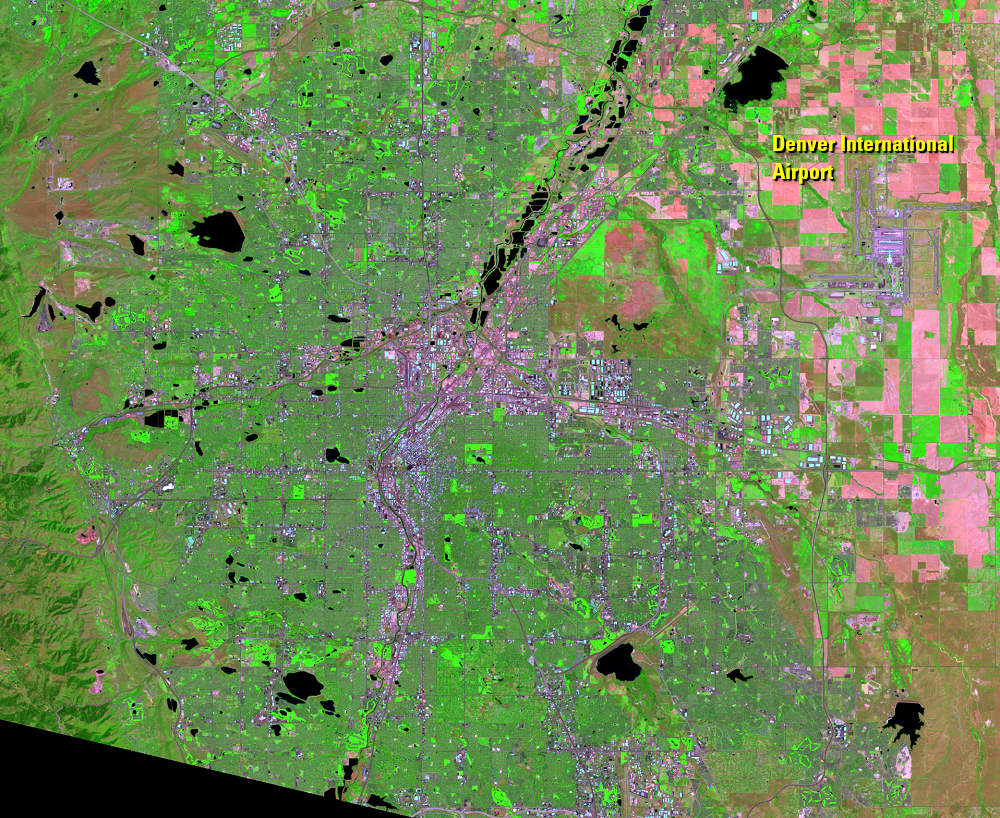 June 12, 2021, Landsat 8 (path/row 33/32) — Denver, CO, USA
