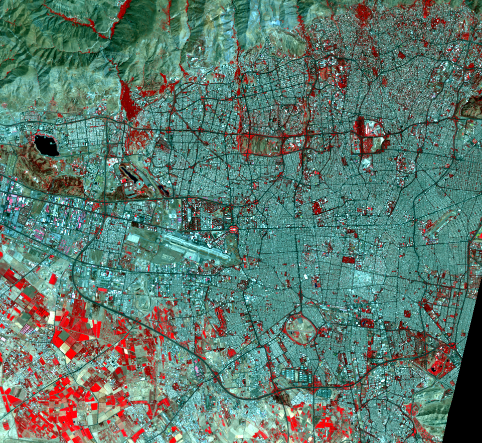 Aug. 28, 2021, Landsat 8 (path/row 165/35) — Tehran, Iran
