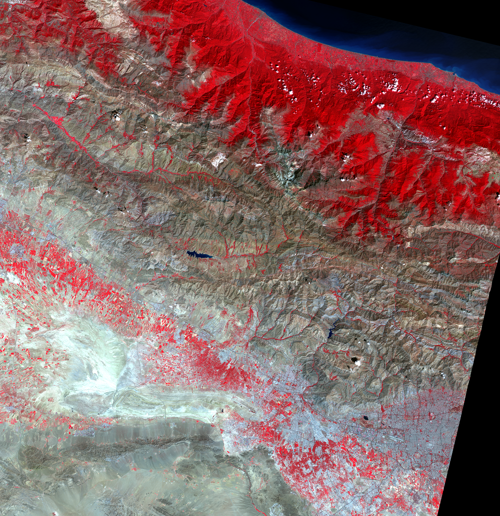 Aug. 28, 2021, Landsat 8 (path/row 165/35) — Elburz Mountains, Iran