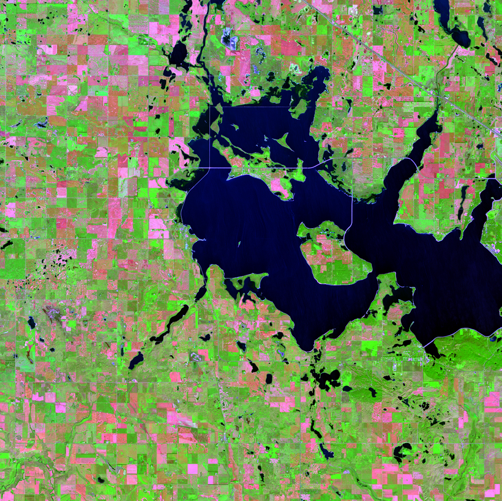Sep. 18, 2021, Landsat 8 (path/row 31/27) — West Devils Lake, North Dakota, USA