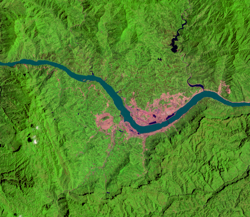 Aug. 15, 1996, Landsat 5 (path/row 125/39) — Three Gorges Dam, China