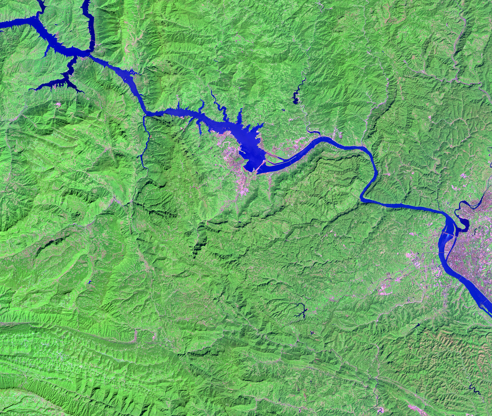 Sept. 21, 2021, Landsat 8 (path/row 125/39) — Three Gorges Dam, China