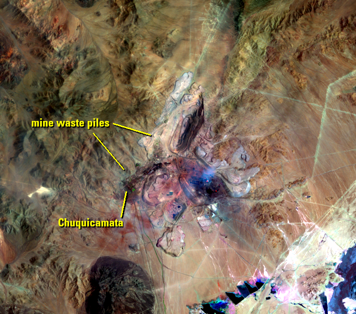 Jan. 9, 1988, Landsat 5 (path/row 1/75) — Chuquicamata, Chile