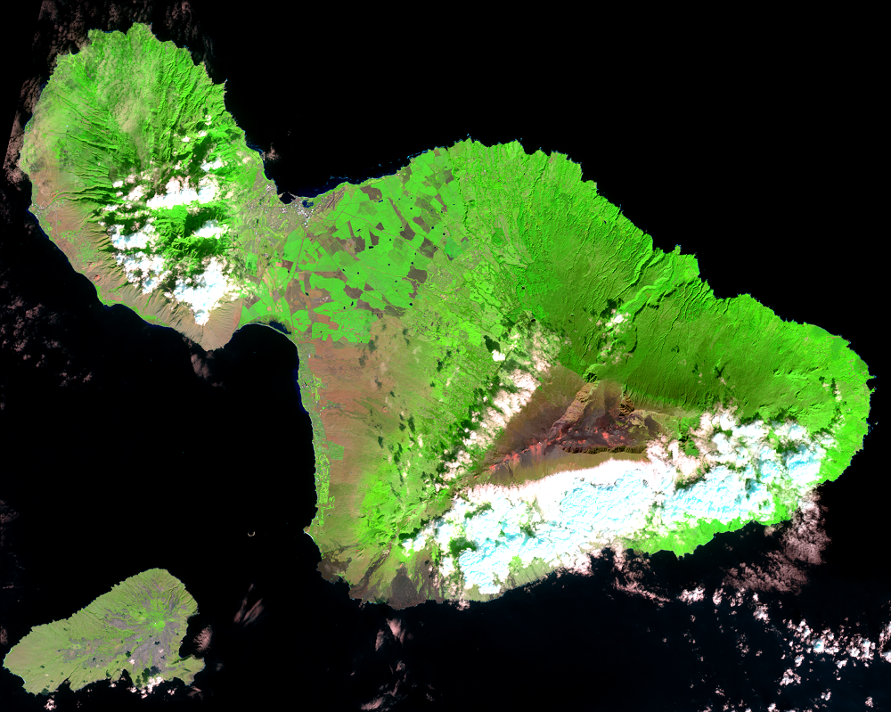 Jan. 8, 2016, Landsat 8 (path/row 63/46) — Maui, Hawaii, USA