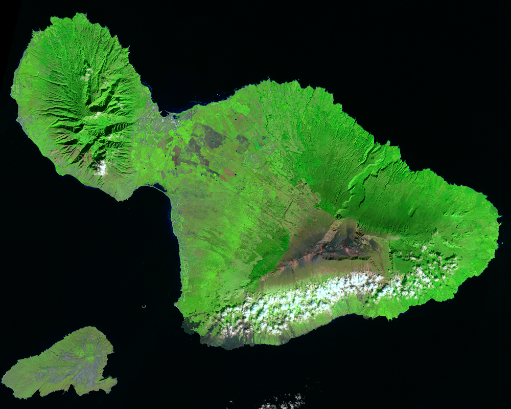 Jan. 8, 2022, Landsat 8 (path/row 63/46) — Maui, Hawaii, USA
