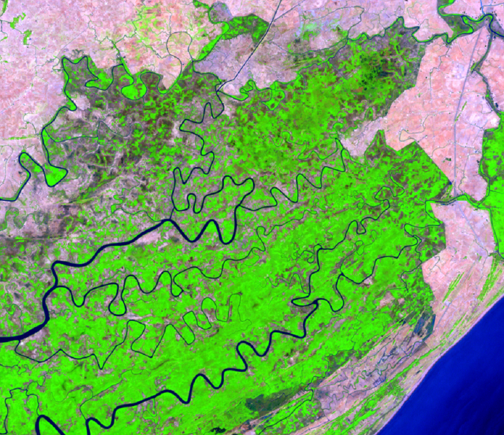 Jan. 31, 2000, Landsat 7 (path/row 133/49) — Ayeyarwady Delta, Myanmar