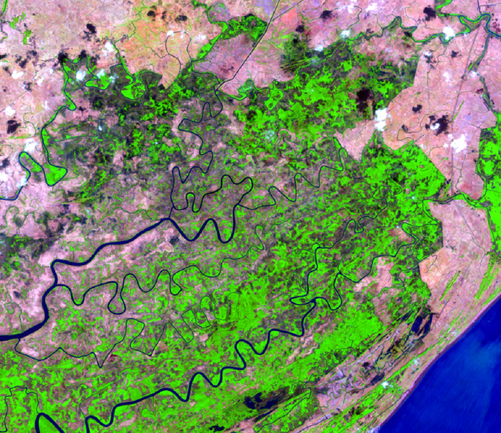 Jan. 23, 2003, Landsat 7 (path/row 133/49) — Ayeyarwady Delta, Myanmar