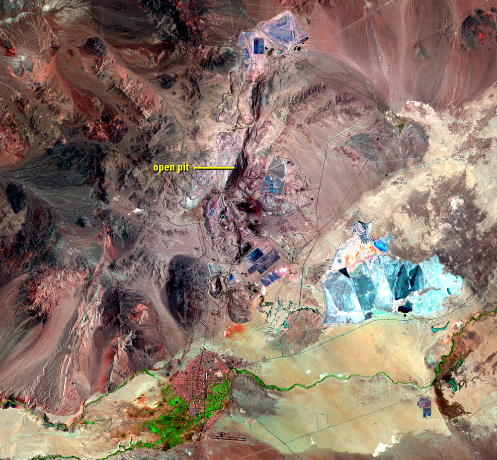 Dec. 23, 2016, Landsat 8 (path/row 1/75) — Chuquicamata Mine, Chile