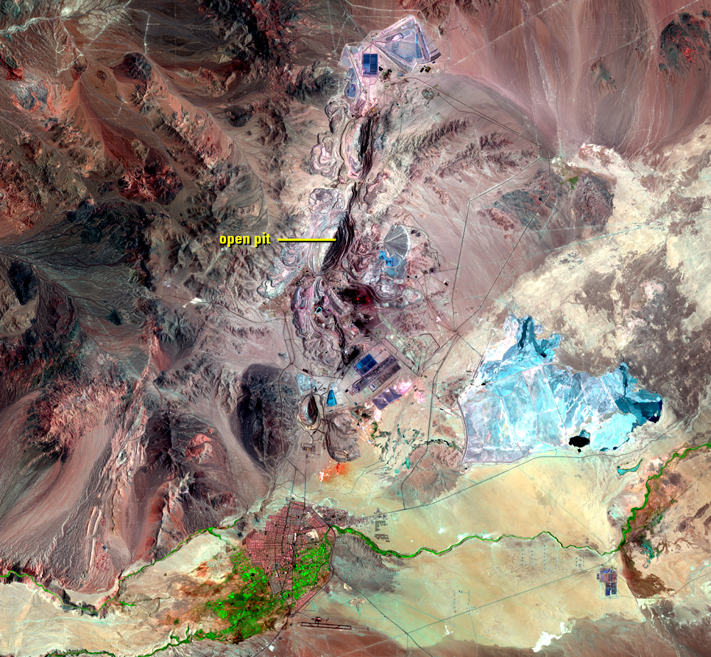 Jan. 27, 2018, Landsat 8 (path/row 1/75) — Chuquicamata Mine, Chile