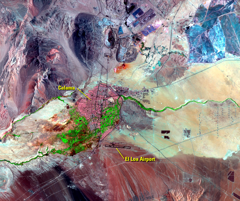 Jan. 6, 2022, Landsat 8 (path/row 1/75) — Calama, Chile