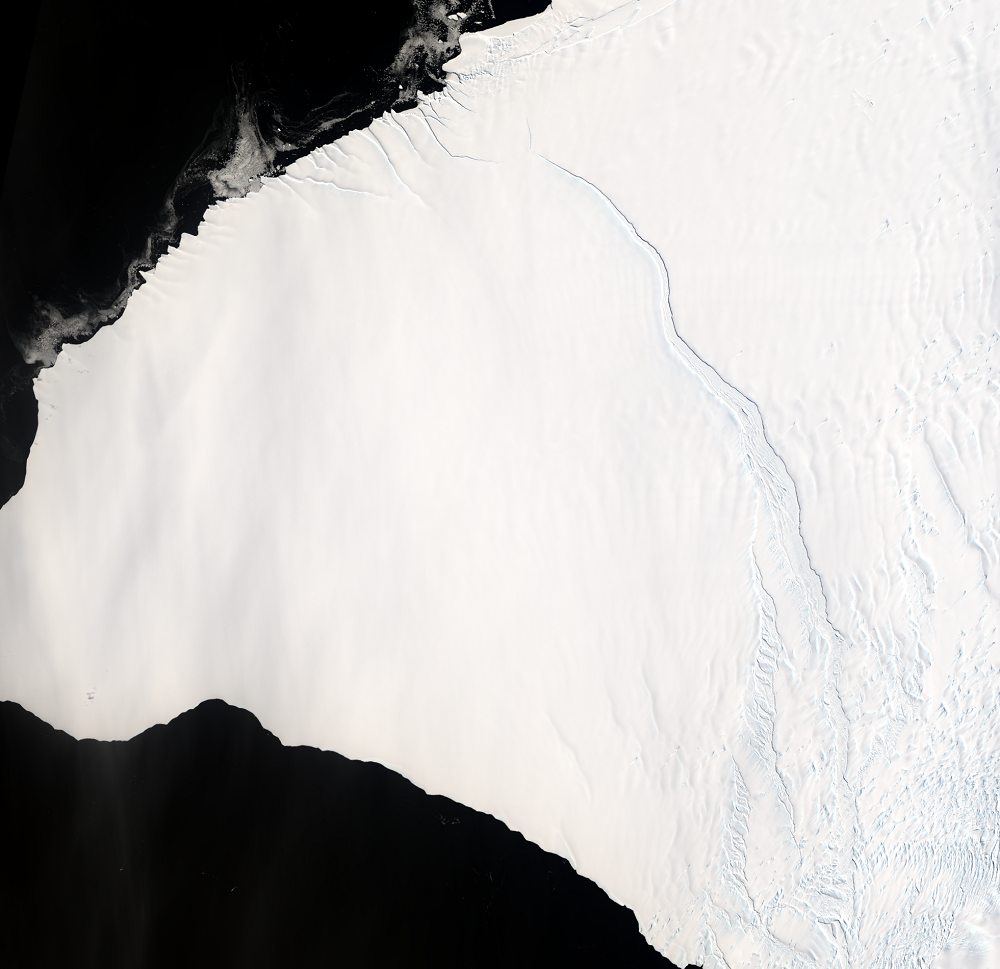 Dec. 25, 2021, Landsat 8 (path/row 182/114) — Chasm 1, Brunt Ice Shelf, Antarctica