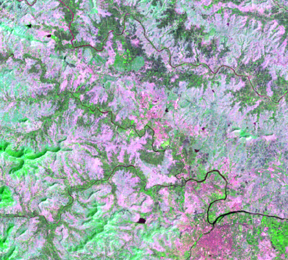 Nov. 3, 1976, Landsat 2 (path/row 158/47) — Impervious surface in Pune, India