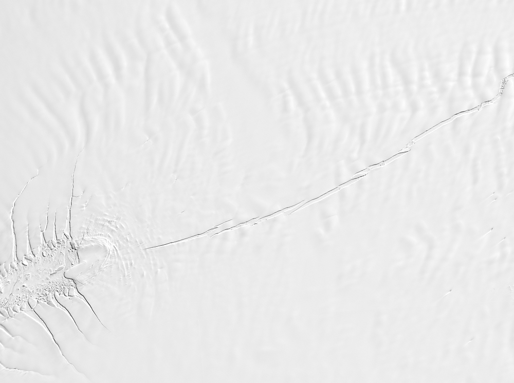 Dec. 21, 2017, Landsat 8 (path/row 183/114) — Halloween Crack, Brunt Ice Shelf, Antarctica