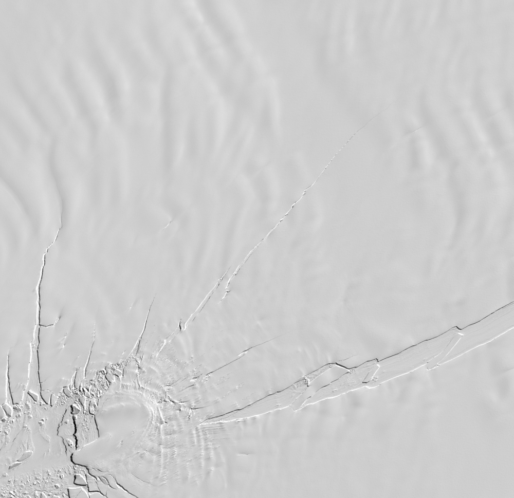 Jan. 5, 2020, Landsat 8 (path/row 182/114) — North Rift, Brunt Ice Shelf, Antarctica
