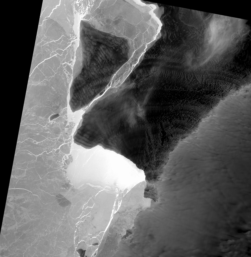 June 7, 2021, Landsat 8 (path/row 183/114) — Iceberg A-74, Brunt Ice Shelf, Antarctica