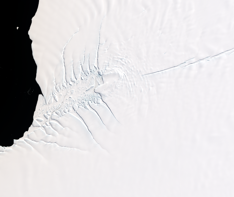Dec. 21, 2017, Landsat 8 (path/row 183/114) — McDonald Ice Rumples, Brunt Ice Shelf, Antarctica