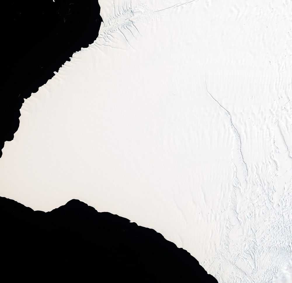 Dec. 21, 2017, Landsat 8 (path/row 183/114) — Chasm 1, Brunt Ice Shelf, Antarctica